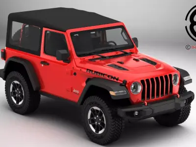 Jeep Wrangler Rubicon 2 Door 2018 3D model