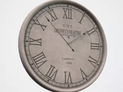 Greenwich Concrete Clock 3D model