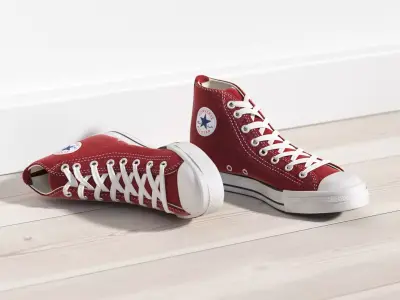 Rubber-soled sports shoes 3D model