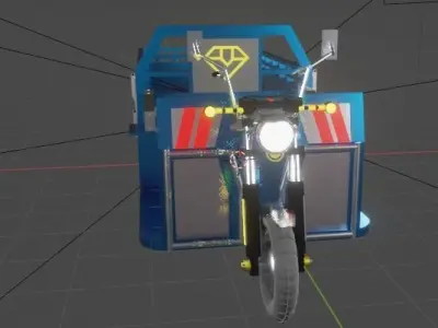 Electric tricycles   realistic 3D model