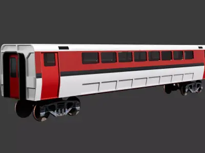 Train car Low-poly 3D model