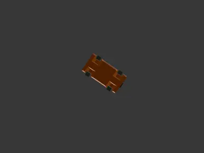 3d Race Car Low polygon 3D model