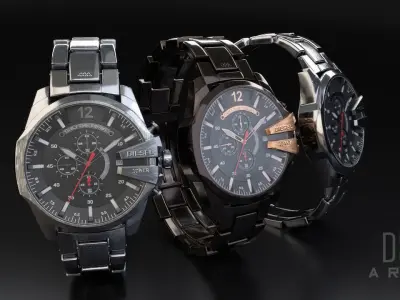 Diesel 10 Bar Watch 3D model