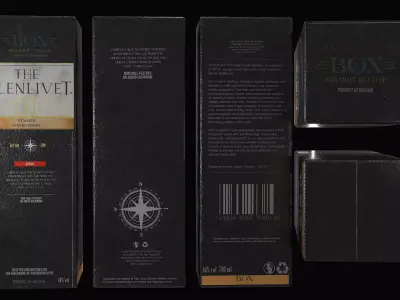 Whisky Box - Realistic PBR Packaging 3D Model - Game Ready Prop  Low-poly 3D model