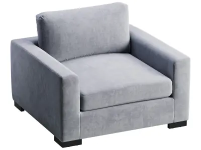 Armchair stone beam 3D model