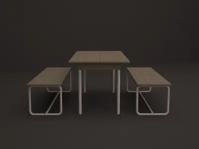 picnic table Free 3D model
