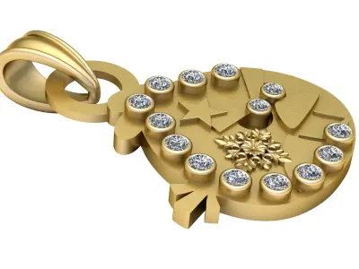 Gold Symbolic PENDANT  3D print model