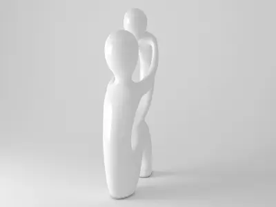 Mother and Child sculpture 3D model