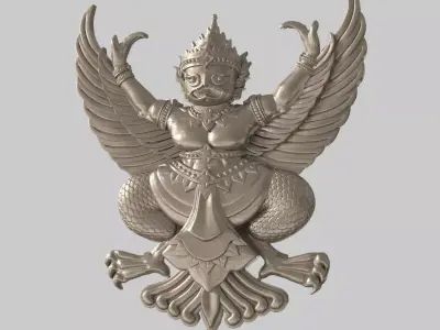 Garuda Emblem Bas-relief  3D print model