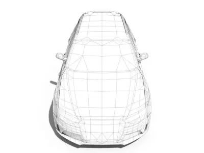 RS4 Wagon Lowpoly Low-poly 3D model