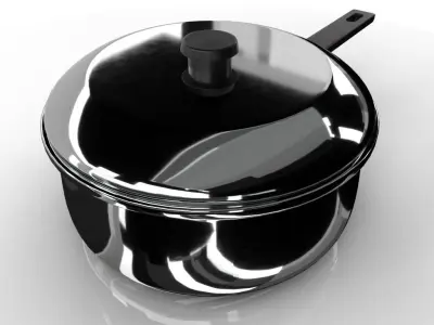 Saucepan Low-poly 3D model