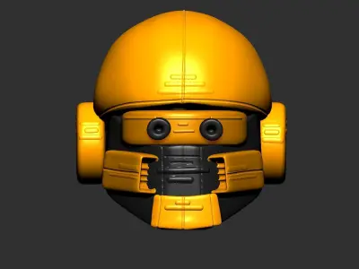helmet high poly sculpt 3d printable ver 7 3D model 3D model 47