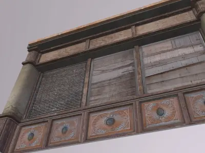 Ferry Shopfront Low-poly 3D model