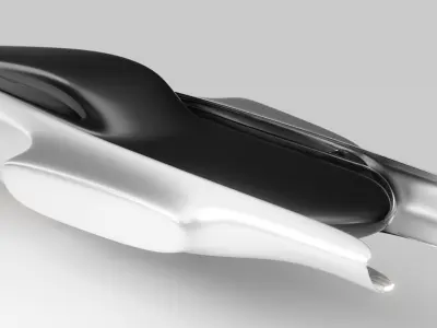 Space Racer Spaceship Low-poly 3D model