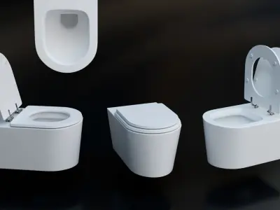 Toilet Bowl Pack 5 3D model