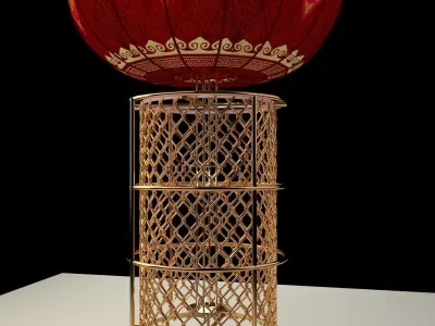 Chinese red lantern  3D model 36