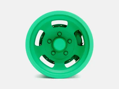 15x10 US Indy Mag Wheel and Brake 3D print model