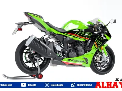 Kawasaki Ninja ZX-6R 2024 Low-poly 3D model