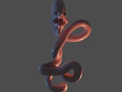 Stylized Snake Model 3D model