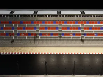 Generic Race Track  Low-poly 3D model