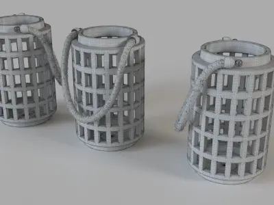 Peek 10 75 Dark Green Ceramic Lantern 3D model