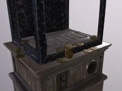 Fortune teller broken Low-poly 3D model