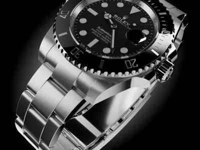 Rolex Submariner Perpetual and Perpetual Date Black and Green 3D model