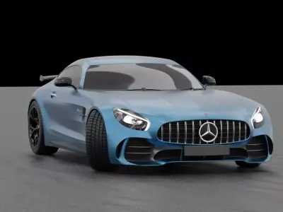Mercedes-Benz AMG GT-R - Game-ready PBR Model - Rigged - Texture Free 3D model
