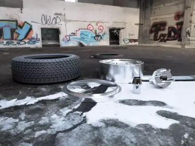 Minilite Style 1-24-1-25 Scale Wheels and Tires Hi-Poly 3D print model