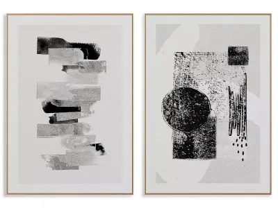 Abstract Painting Frame set 3D model 52