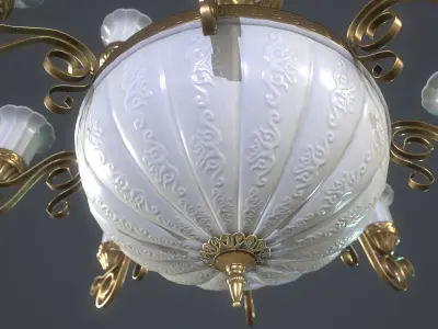 Chandelier Low-poly 3D model