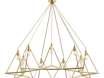 gitter geometric chandelier 3D model