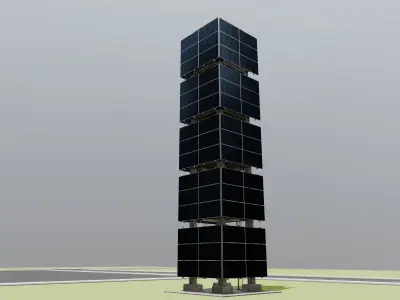 Solar Concrete Tower Type-1 3D model