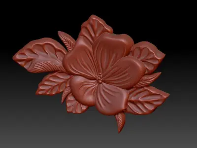 Decor with flowers 3D print model