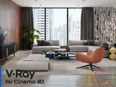 Apartment Scene for Cinema 4D and Vray 6 ACES 3D model