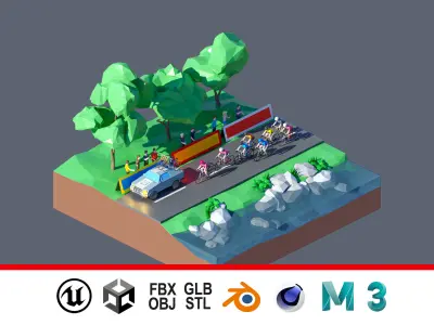 land 63A Low-poly 3D model