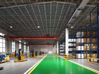 factory Low-poly 3D model