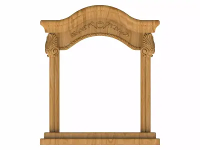 Carved picture frame STL 3D model 12
