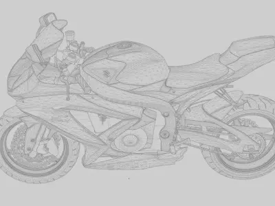 MOTO SUZUKI 3D model