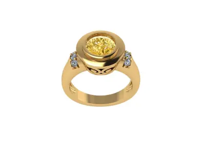 Women diamond ring 3d render 3D print model shop