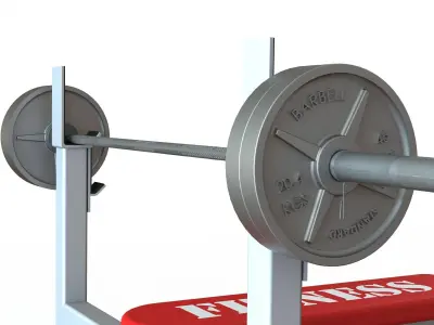 Bench Press 3D Model 3D model
