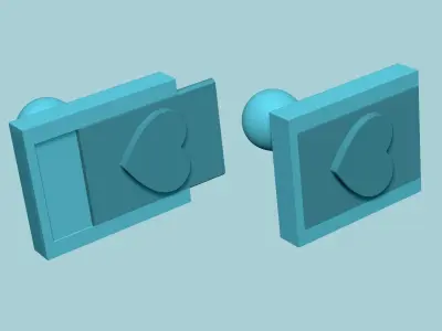 Stamp 22 - Heart - Fondant Decoration Maker Toy 3D print model