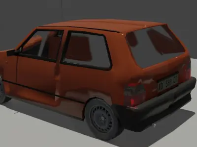 3d Model Fiat Uno low poly Low-poly 3D model