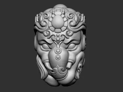 ganesha head 3D print model