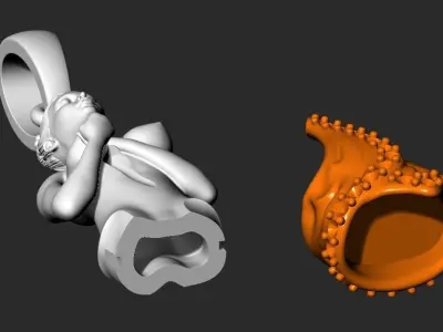 THE PENDANT IS A NAKED GIRL Printable Model 3D print model