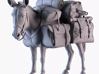 Mule Sculpture 3D print model