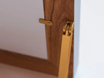 Alarm clock and wooden photo frame 3D model