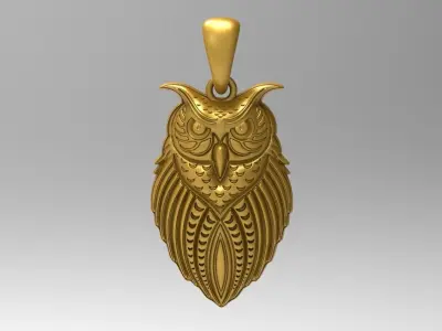 Owl pendant N - 226 3D print model