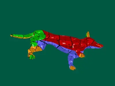 Hairless Mexican dog Game Ready Low-poly 3D model