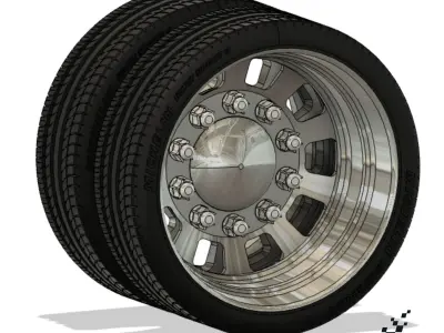 JrMania Truck Aluminum plus Tires  3D print model